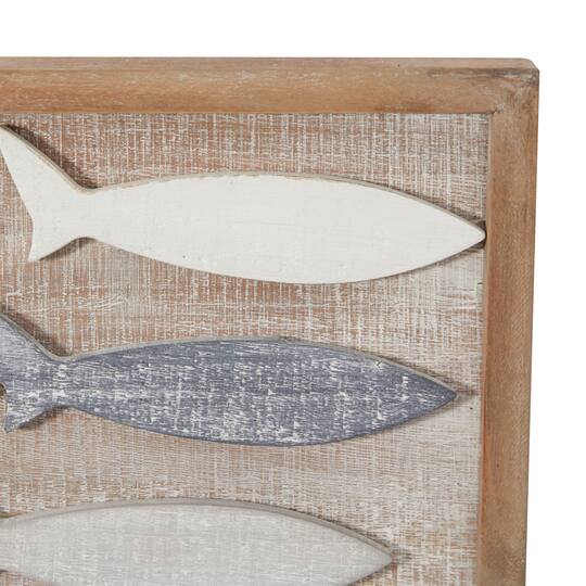 42" Gray Wood Coastal Wall Decor